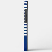 ストライプ航海の+ホイール（青+白） Case-Mate iPhoneケース (裏面 / 左)