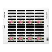 ストライプ花のミニワ結婚インラベル ラベル (フルシート)