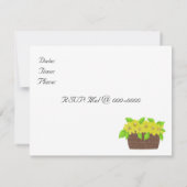 ストライプ花サプライズパーティの招待状 招待状 (裏面)