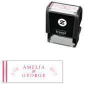 ストライプ花 セルフインキングスタンプ (インサイチュ)