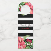 ストライプ花 ボトルネックタグ (正面)