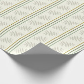 ストライプ葉グリーンラッピング紙 ラッピングペーパー (角)