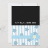 ストライプ誕生日招待状 招待状 (裏面)