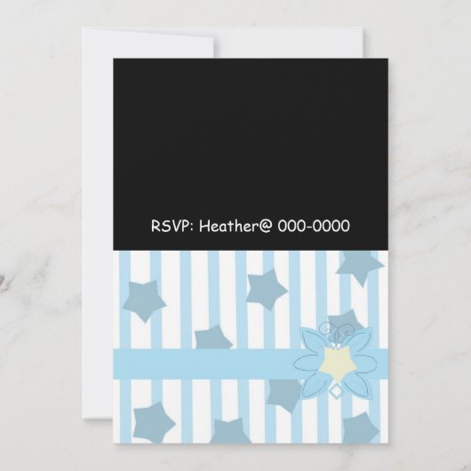 ストライプ誕生日招待状 招待状 (裏面)