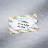 ストライプ連絡先生 マグネット名刺 (インサイチュ)