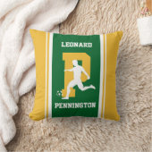 ストライプ金ゴールドグリーン装飾用クッション クッション (ブランケット)