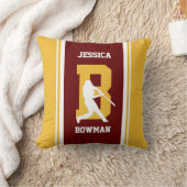 ストライプ金ゴールドマルーン装飾用クッション クッション (ブランケット)