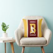 ストライプ金ゴールドマルーン装飾用クッション クッション (椅子)