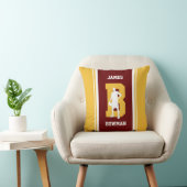 ストライプ金ゴールドマルーン装飾用クッション クッション (椅子)