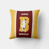 ストライプ金ゴールドマルーン装飾用クッション クッション (裏面)