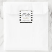 ストライプ金箔スポットソイキャンドルラベル スクエアシール (バッグ)