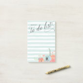 ストライプ開花パーソナライズされたTo Doリスト ポストイット (デスク上)
