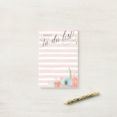 ストライプ開花パーソナライズされたTo Doリスト ポストイット (デスク上)
