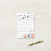 ストライプ開花パーソナライズされたTo Doリスト ポストイット (デスク上)