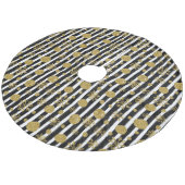 ストライプ雪、雪片 フリース ツリースカート (アングル)