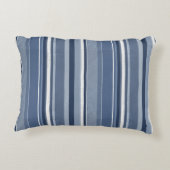 ストライプ青 アクセントクッション (裏面)