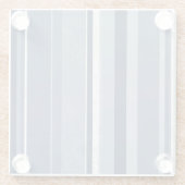 ストライプ青 ガラスコースター (裏面)