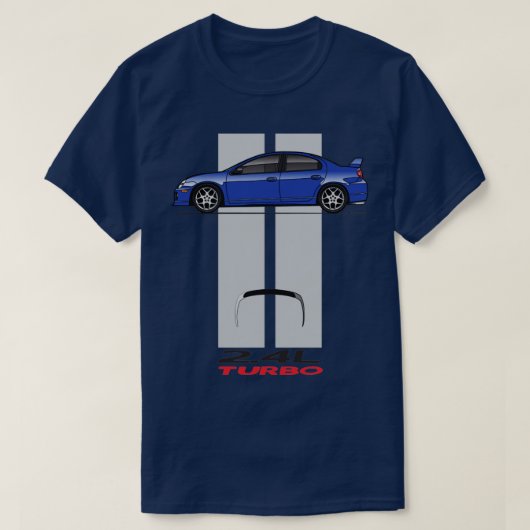 ストライプ青 Tシャツ (デザイン正面)