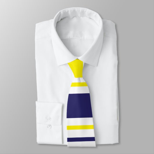 ストライプ黄色の青い赤のパターン ネクタイ (タイ)