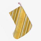 ストライプ黄 スモールクリスマスストッキング (裏面 (吊り時))