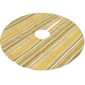 ストライプ黄 ブラッシュドポリエステルツリースカート (アングル)