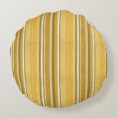 ストライプ黄 ラウンドクッション (裏面)