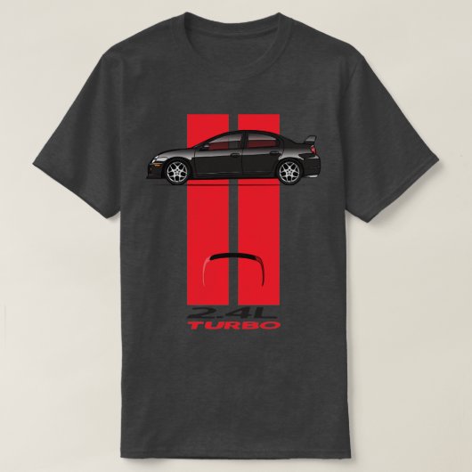 ストライプ黒の赤 Tシャツ (デザイン正面)