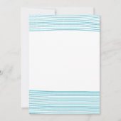 ストライプ001 – カ空白のード、シンプルストライプ付き（青） 案内状 (正面)