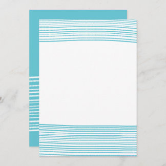 ストライプ001 – カ空白のード、シンプルストライプ付き(青) 案内状