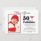 ストライプ50、最高の50誕生日インパーソナライズされた 招待状 (正面)