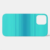 ストライプ – アクアターコイズシアンブルー Case-Mate iPhoneケース (裏面 (横))