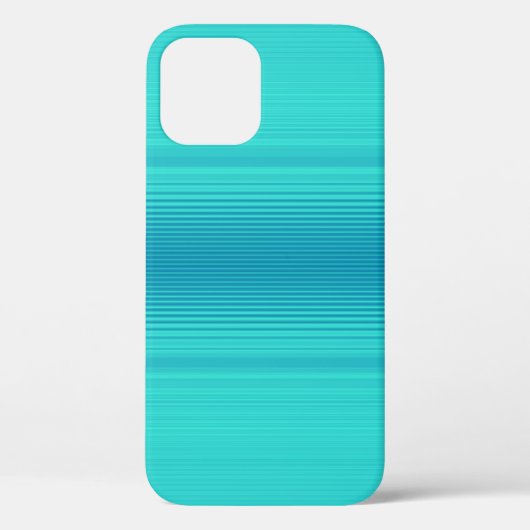 ストライプ – アクアターコイズシアンブルー Case-Mate iPhoneケース (裏面)