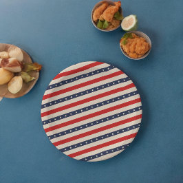 ストライプ アート ペーパープレート