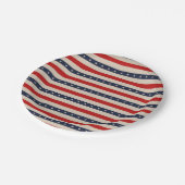 ストライプ アート ペーパープレート (アングル)
