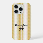 ストライプ ウェディング ブライズメイド 花嫁 名前 iPhoneケース (裏面)