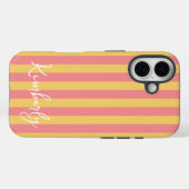 ストライプ オレンジ 黄色 オーダーメイド Case-Mate iPhoneケース (裏面 (横))