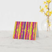 ストライプ..... カード (黄色い花)