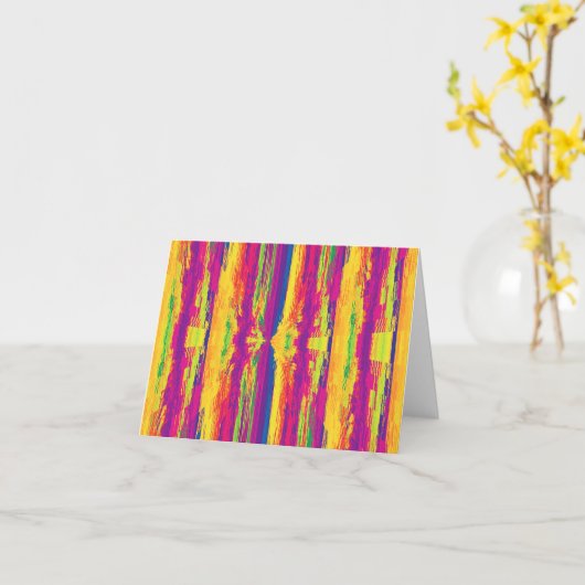 ストライプ..... カード (黄色い花)