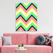 ストライプ キャンバスプリント (インサイチュ (リビング))