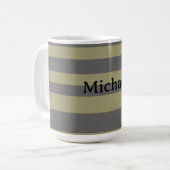 ストライプ コーヒーマグカップ (正面左)