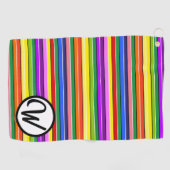 ストライプ ゴルフアクセサリー カラフル オーダーメイド ゴルフタオル (横)