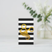 ストライプ | ゴールデンハサミ 予約カード (スタンド正面)