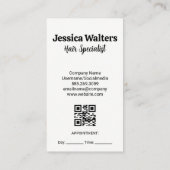 ストライプ | ゴールデンハサミ 予約カード (裏面)