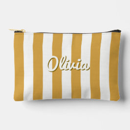 ストライプ サマー サンセット ガールズ トリップ メイク トラベル アクセサリーポーチ