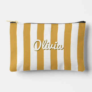 ストライプ サマー サンセット ガールズ トリップ メイク トラベル アクセサリーポーチ