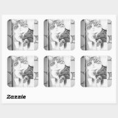 ストライプ スクエアシール (シート)