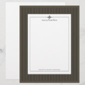 ストライプ ~ ピンストライプ + グラファイト背景 レターヘッド (正面/裏面)