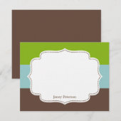 ストライプ フラット サンクス カード / ノート カード (正面/裏面)