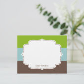 ストライプ フラット サンクス カード / ノート カード (スタンド正面)