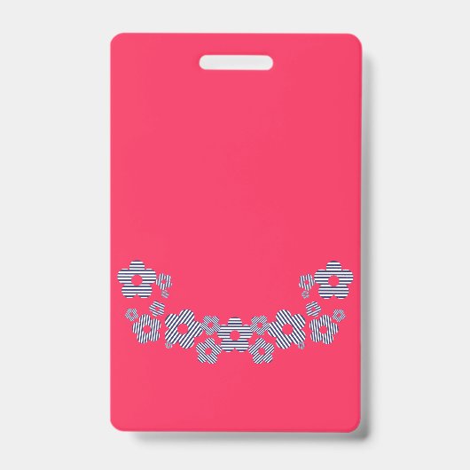 ストライプ フラワーズ バッジ (正面)